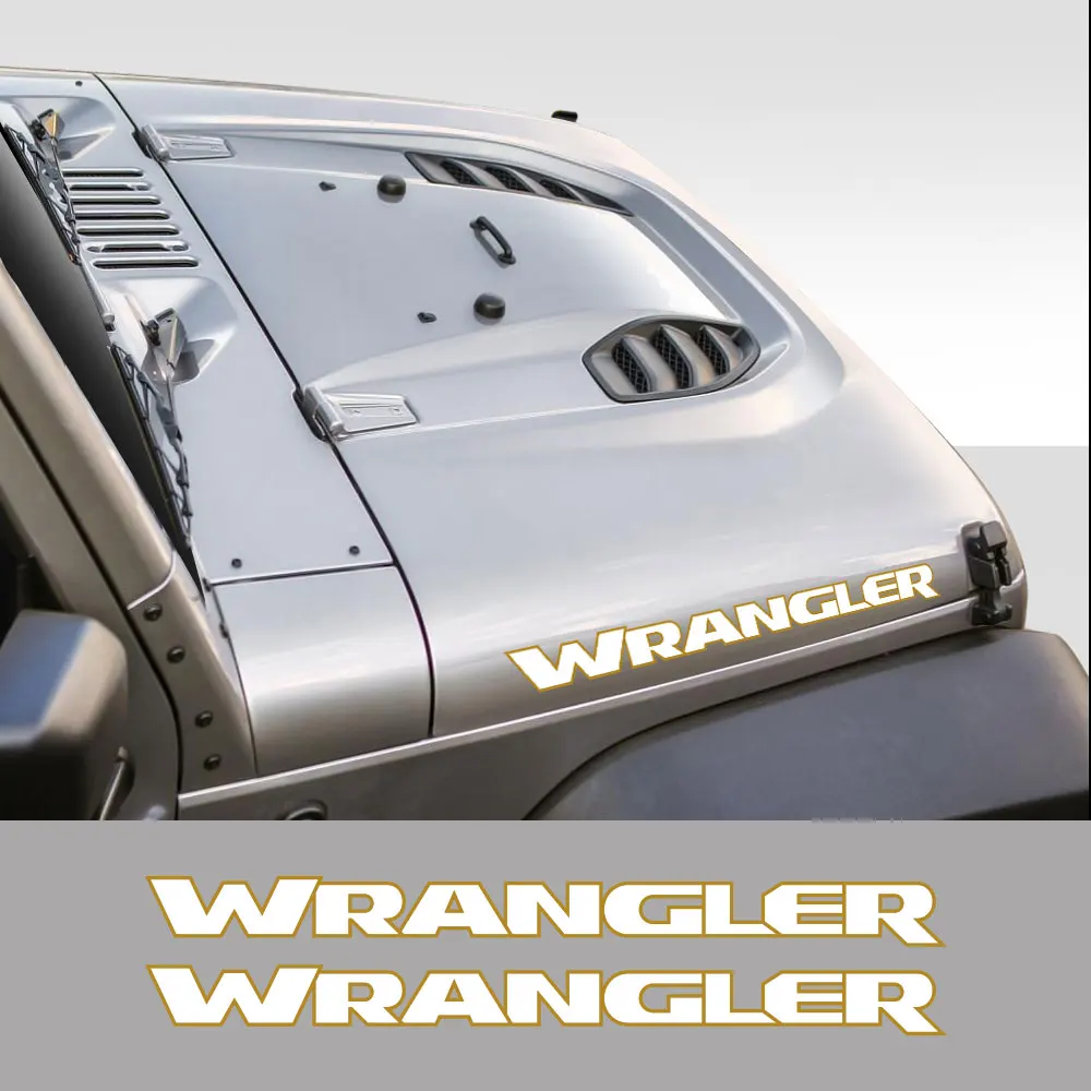 

Car Hood Cover Engine Stickers for Jeep Wrangler JK JL TJ YJ Unlimited Sahara Tuning Auto Accessories Vinyl Decals Bonnet