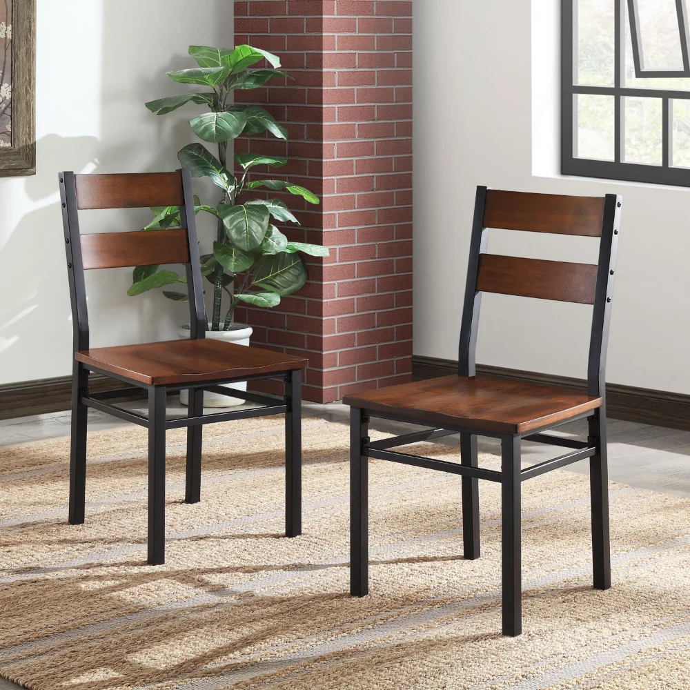

Austen Wood & металлические обеденные стулья, прочный и долговечный, 2 упаковки, винтажный дуб, 20,00X18,00X36,00 дюймов