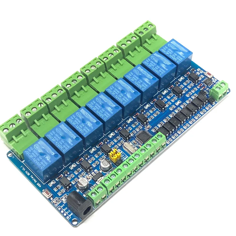 

Modbus-Rtu 8 Channel Optocoupler Isolation 12V Relay Module Switch Modbus RTU Relay Output Switch RS485/TTL Communication