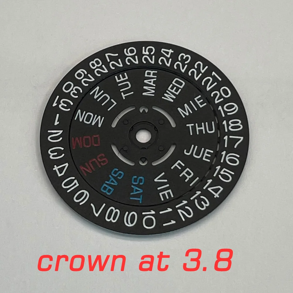 Black Watch Movement Calendar Datewheel Stiker English Version Crown at 3/3.8  Repair Tools Kits