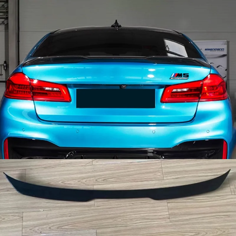 Для BMW 5 серии G30 F90 M5 2017-2023 АБС-пластик глянцевый черный задний чехол на багажник