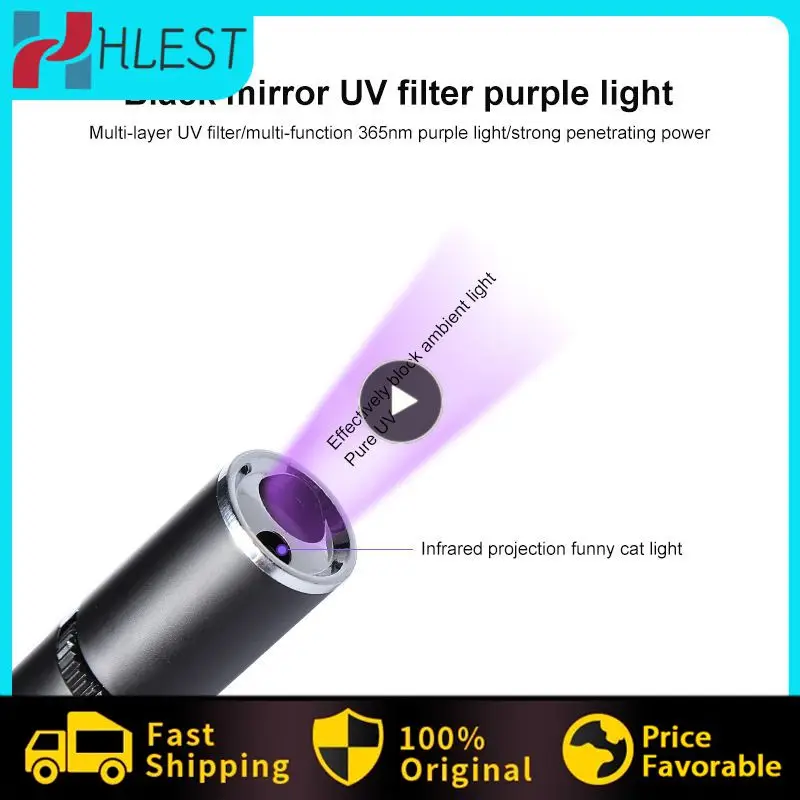 

New Stainless Steel Mini Pocket Lamp Led 365 UV Flashlight Torch Ultra Violet Light AA Battery for Marker Checker Detection