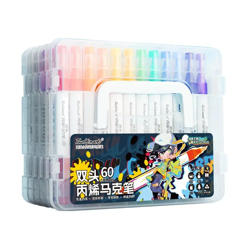 Маркеры TOUCHMARK 12-60 цветов для акриловой краски фломастеры с наконечниками рок