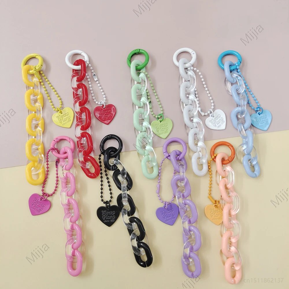 

Colorful Jelly Acrylic Chain Keychain for Airpods Protective Case Pendant Bag Decoration Car Keyring Cute DIY Accessories Gfft