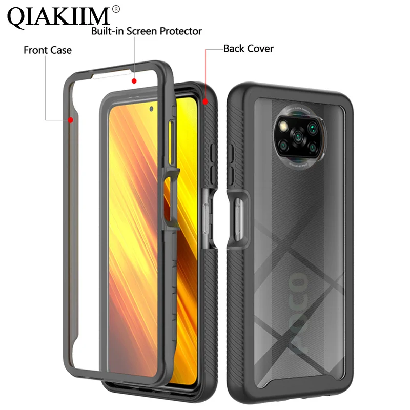 360 чехол для Xiaomi Mi 10T Pro POCO X3 NFC F3 3 в 1 передний бампер задняя крышка противоударный