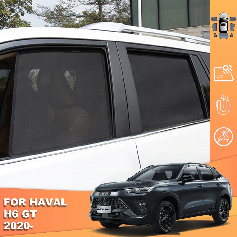 

For GWM Haval H6 GT Coupe 2020 2021 2022 Magnetic Car Sunshade Shield Front Rear Windshield Curtain Side Window Sun Shade Visor