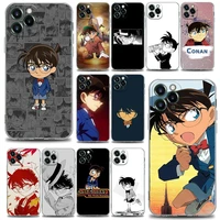 anime detective conan clear phone case for iphone 11 12 13 pro max 7 8 se xr xs max 5 5s 6 6s plus silicone cover bandai