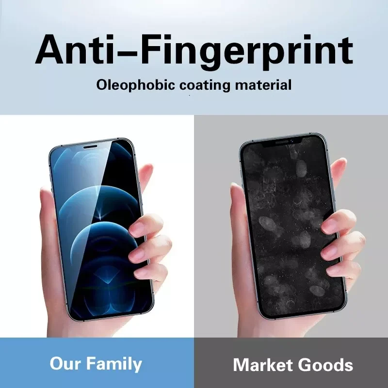 4Pcs Full Cover Screen Protector On The For iPhone 11 12 Pro XS Max XR X Tempered Glas For iPhone 8 6 7 Plus Protective Glass