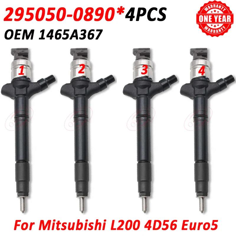 Форсунка для дизельного топлива 295050-0890 295050-0891 295050-0892 Mitsubishi L200 4D56 4 шт.