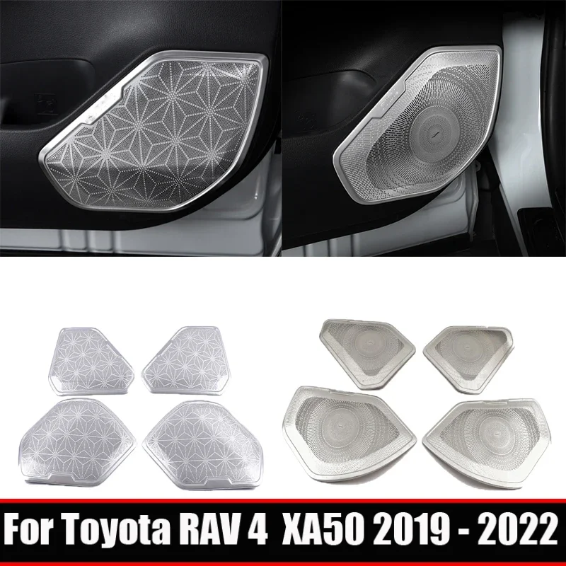 Фото Для Toyota RAV4 RAV 4 XA50 2019-2023 Гибридная передняя лампа для чтения, звуковая крышка, дверной громкоговоритель, стерео рамка, кольцевая крышка, накладка №1