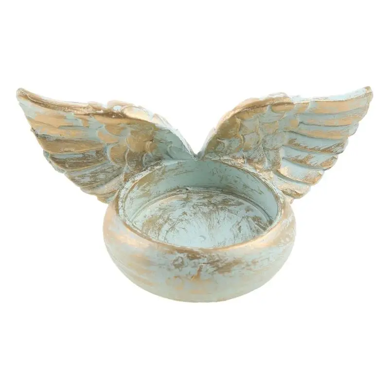 Angel Wings Candle Holder Resin Statue Home Decoration Prayer Candlestick Gifts