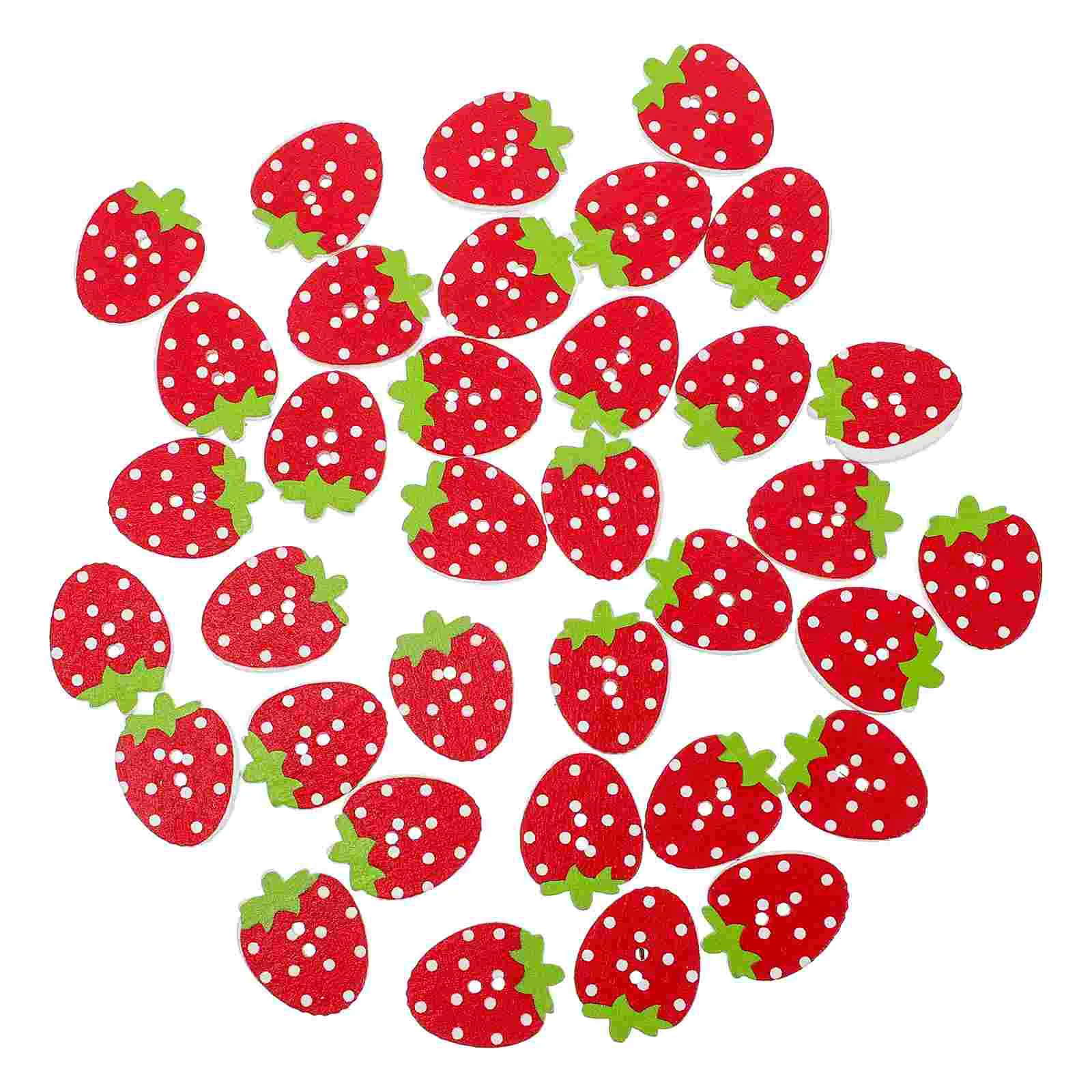 

Accessories Decorative Red Decorations Clothes Snaps Strawberry Shape Children Sewing