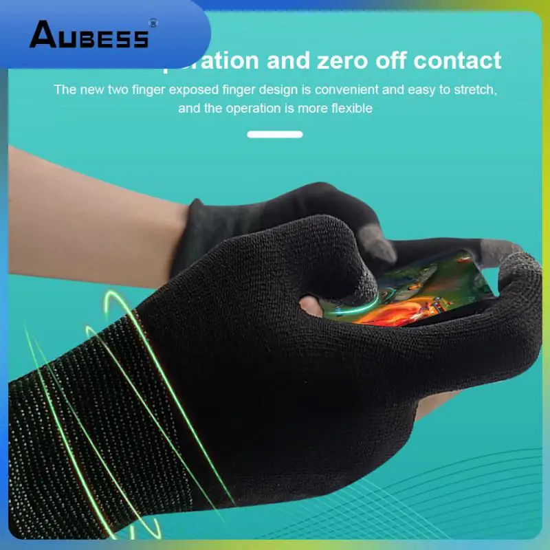 

Portable Thumb Fingertip Sleeves Non-slip Nano-silver Fiber Game Finger Cots Sweat-proof Breathable For Mobile Games Lightweight
