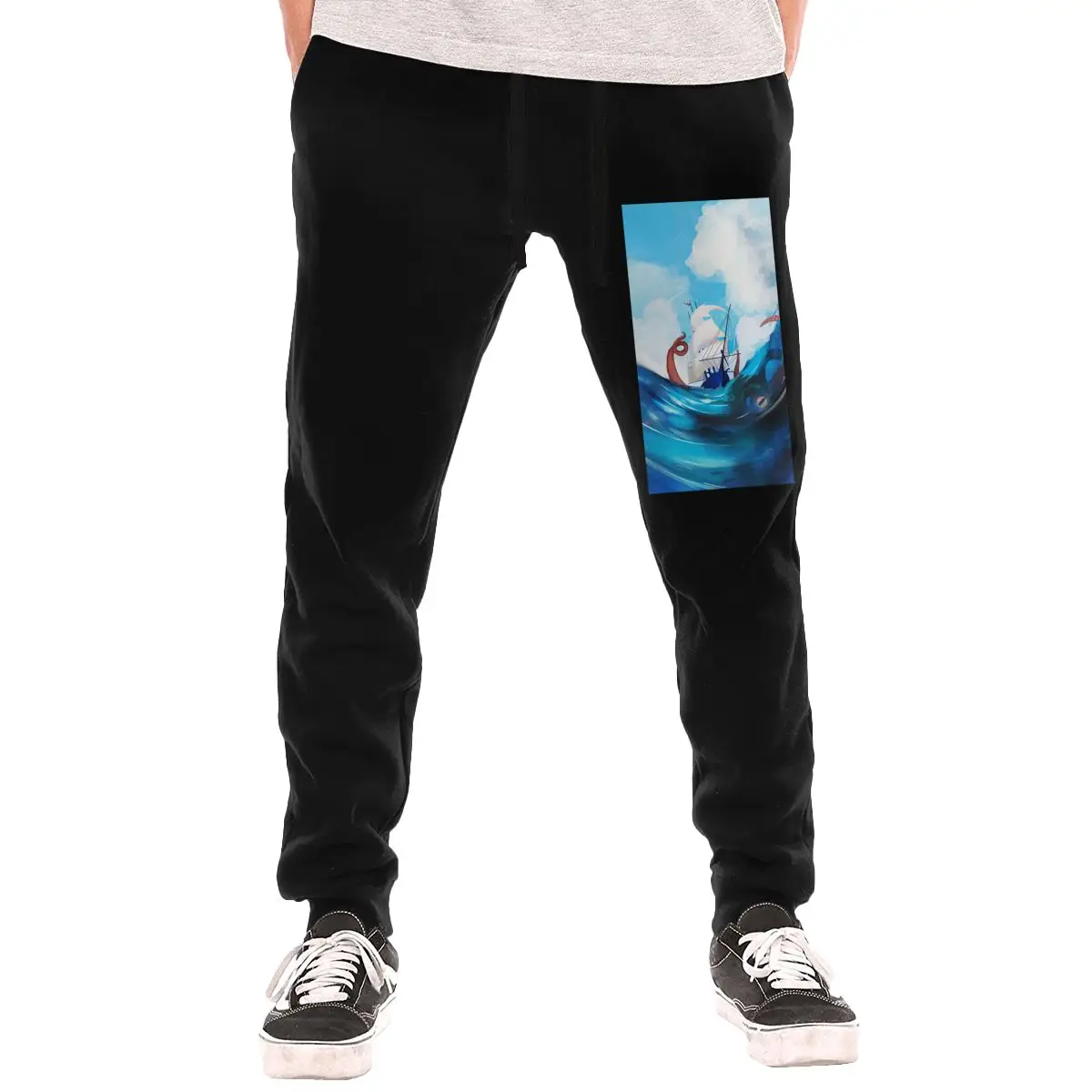 

Осенне-зимние мужские спортивные штаны с маленьким принтом, удобные и теплые, подходят для повседневной носки