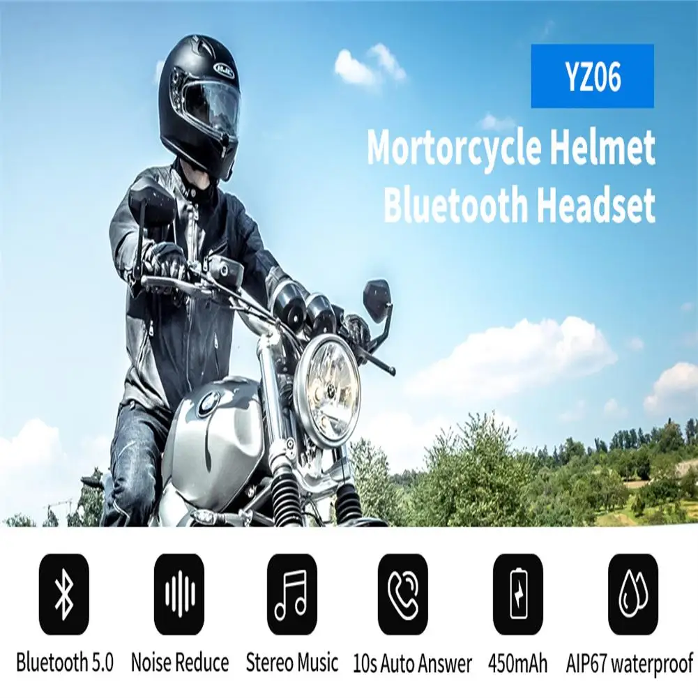 

Bluetooth-гарнитура Yz06 для шлема 5,0