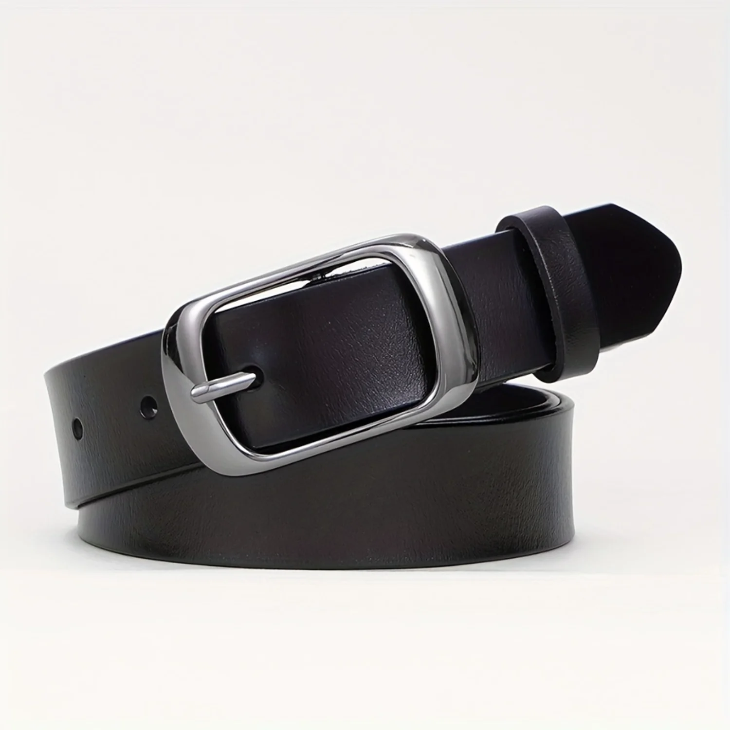 Ремень из натуральной кожи больших размеров простой однотонный повседневный