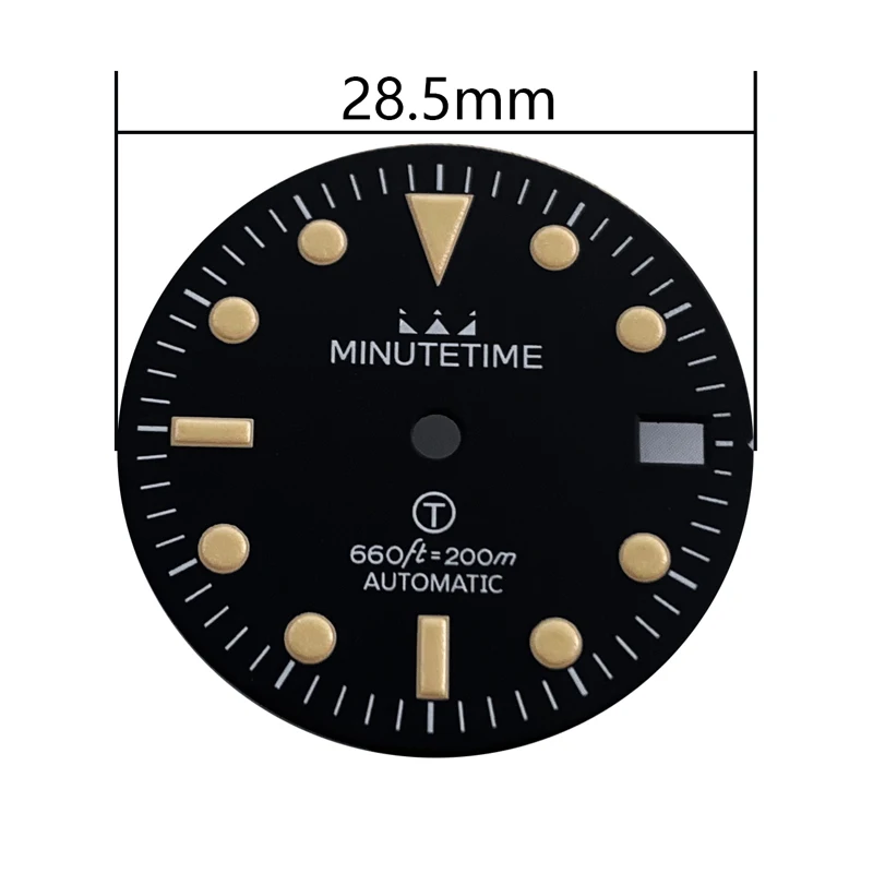 

28.5mm Watch Dial Face Insert Parts Fit For NH35 NH38 Automatic Movement for Watch Green Luminous Accessories