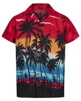 2022 new hawaiian summer thin section 3d beach print casual mens short sleeve shirt european size loose shirt 5xl