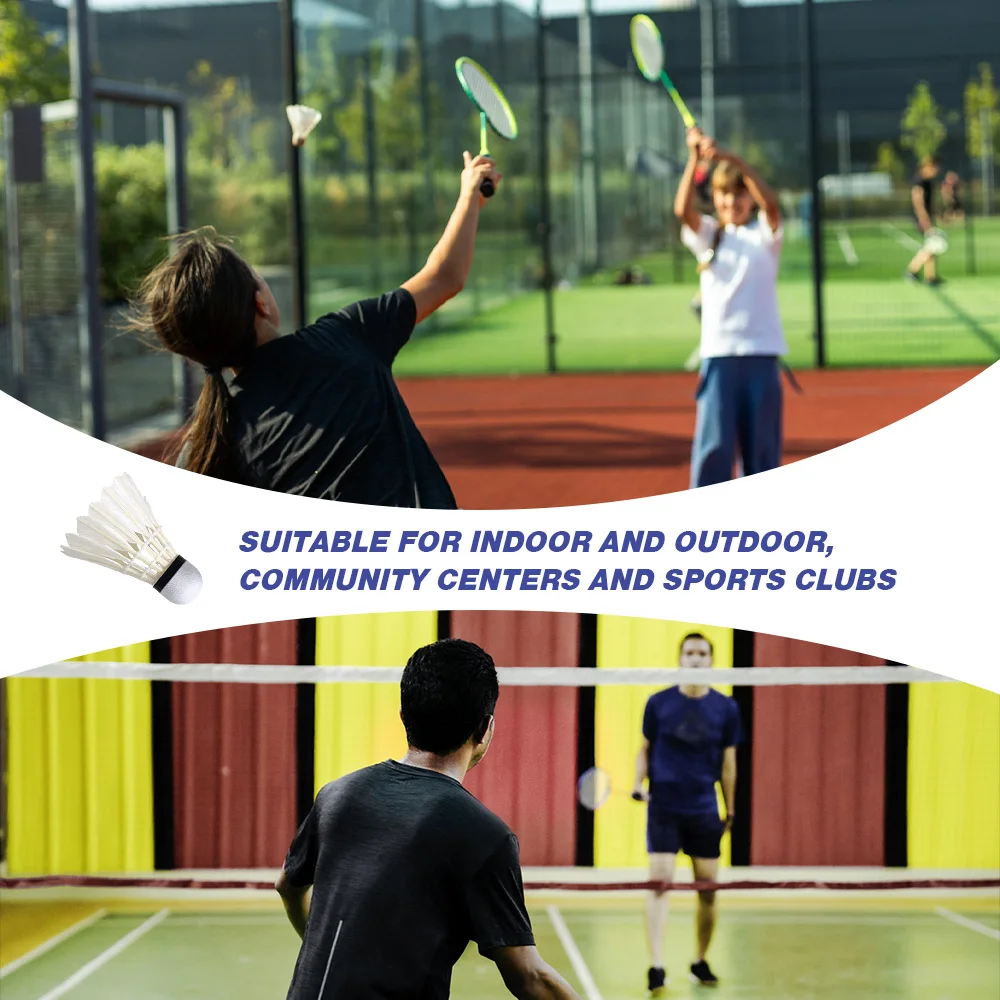 Волан для бадминтона начинающих с перьями 12 упаковок домашнего и уличного