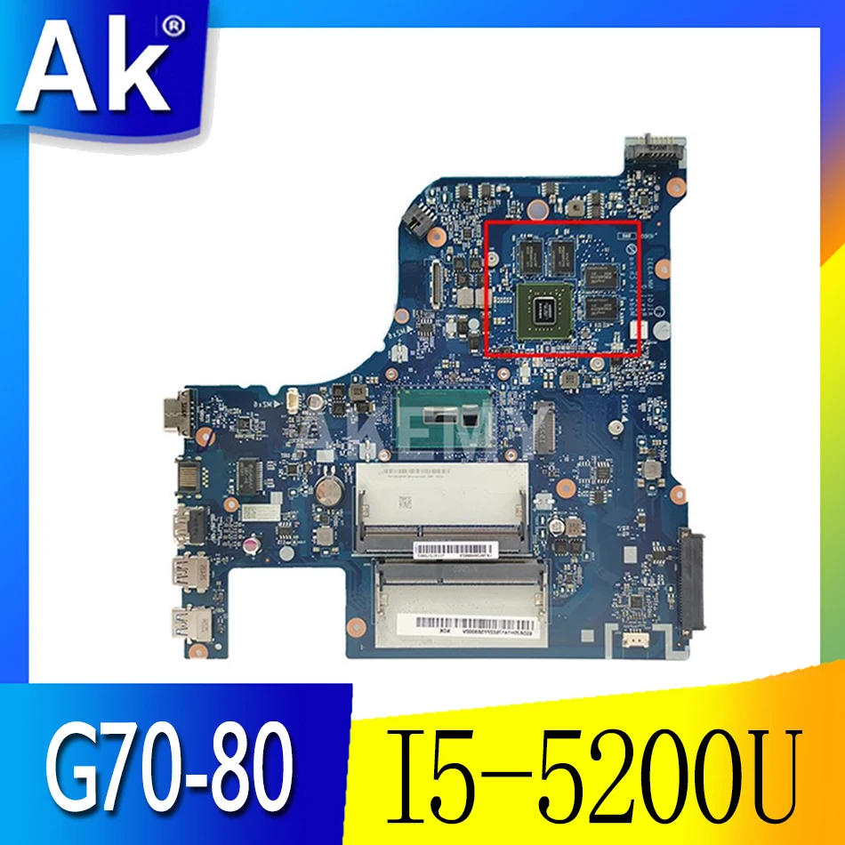

NM-A331 Laptop motherboard for Lenovo G70-80 original mainboard I5-5200U GT820M