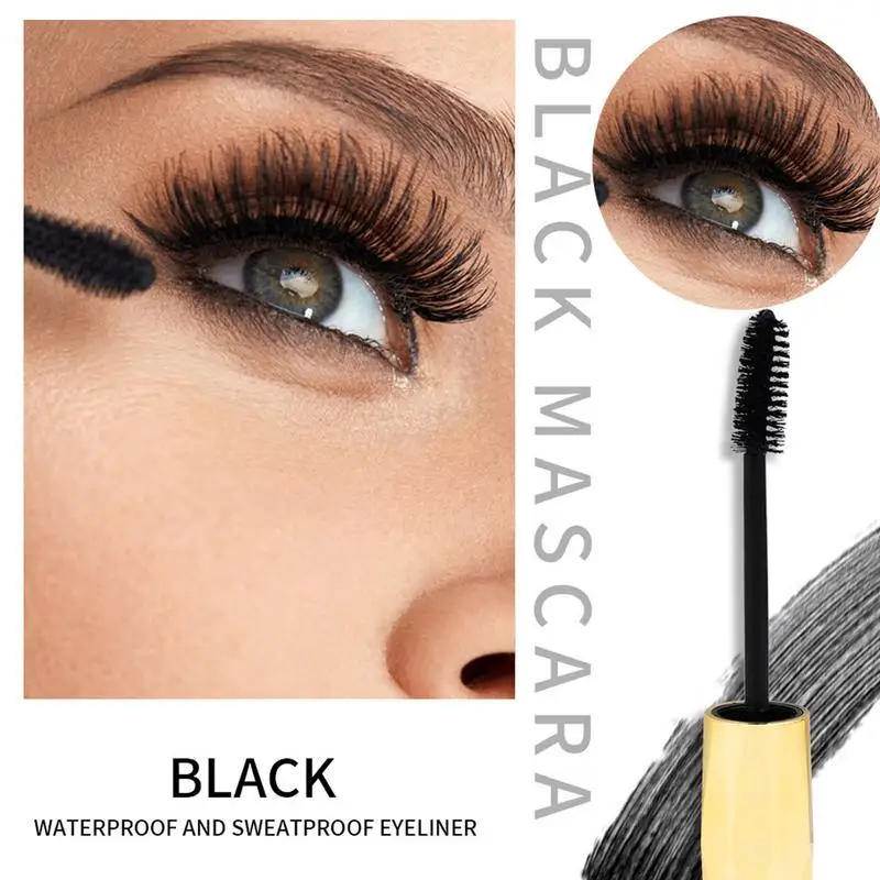 

Black Volume & Length Mascara 4D Silk Fiber Lashes Mascara Waterproof Instant Volumizing Mascara For Thick And Long Eyelashes