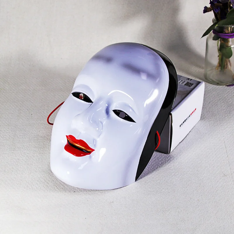 

Noh Theater Mask Can Face Performance Sun Jiro Ghost First Prajna Activity Performance Hand-Made White Model Anime