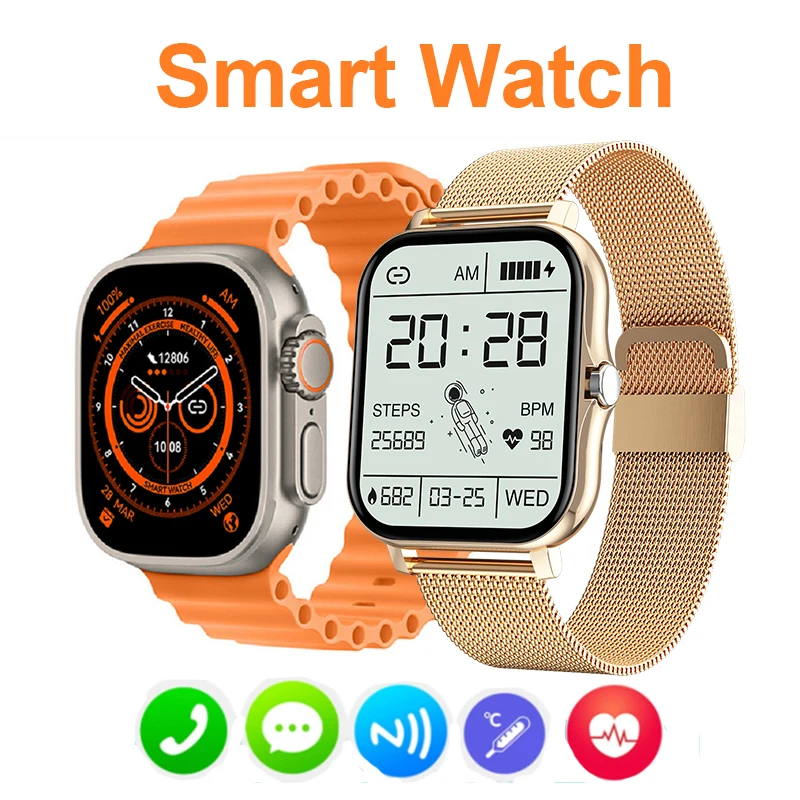 

2023 Fashion Touch Smart Watch 2.0 inch Screen Bluetooth Call Heart Rate Blood Pressure Men's Women's ultra series 8