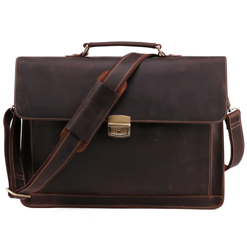 

Men Business Briefcase Male Genuine Leather Laptop Bag Computer Bag Cowhide Male Briefcase Cow Leather Men Ba