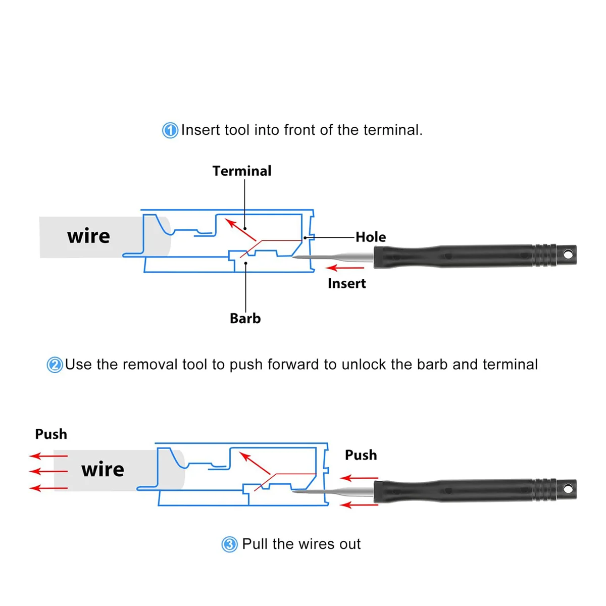 Набор инструментов для удаления клемм набор контактов из 18 шт. инструмент