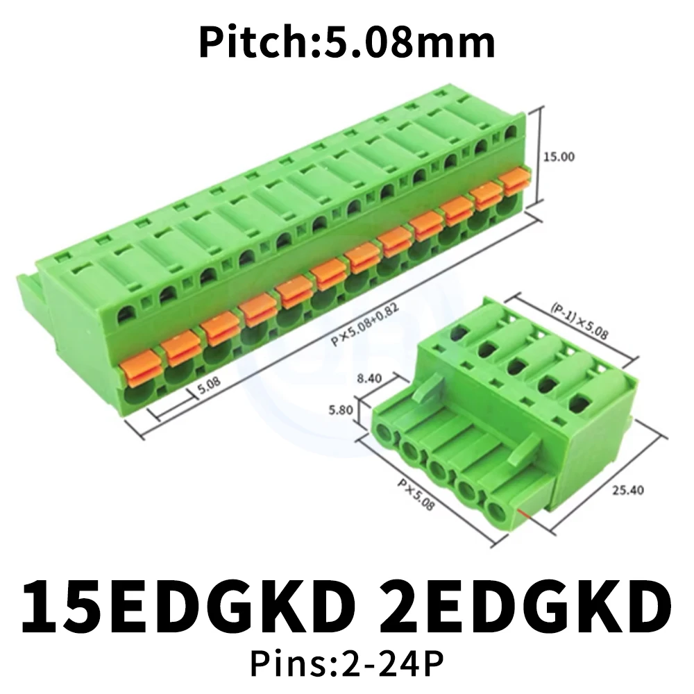 

Клеммные блоки KF2EDGKD-5.08 (10 шт)