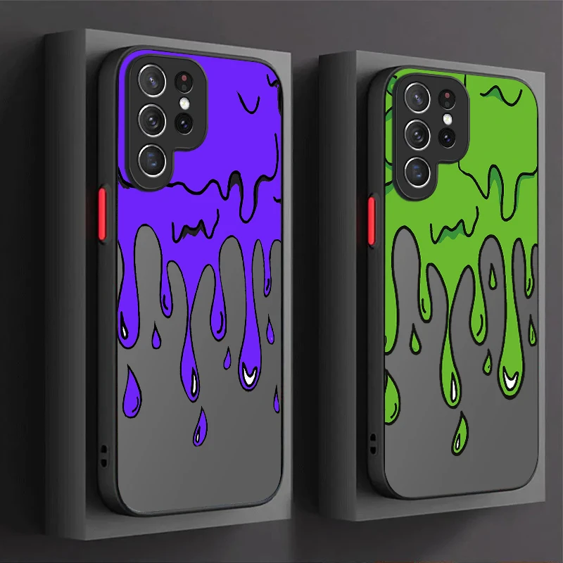 Матовый чехол Fun Paint Graffiti Art для Samsung Galaxy S24 S23 S22 Ultra S21 S20 FE S10 Plus A15 A25 A35 A55 5G Note 20 10 Cover