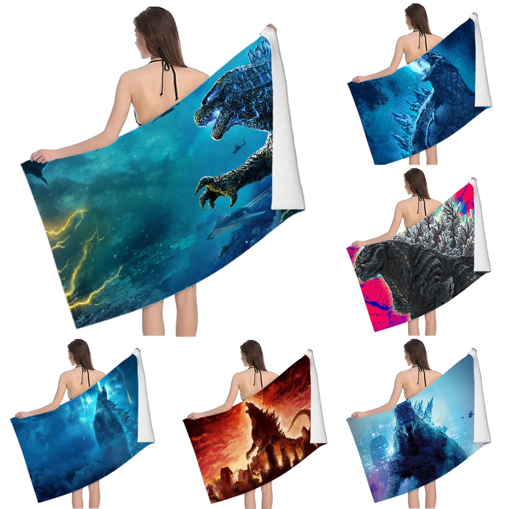 Прохладный G-GodzillaS аниме пляжное полотенце с принтом быстросохнущее впитывающее