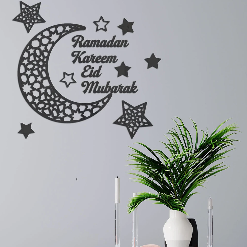 

Muslim Acrylic Mirror Wall Stickers Home Decor Living Room Eid Mubarak Wall Decal Islam Ramadan Kareem Sticker Bedroom Wallpaper