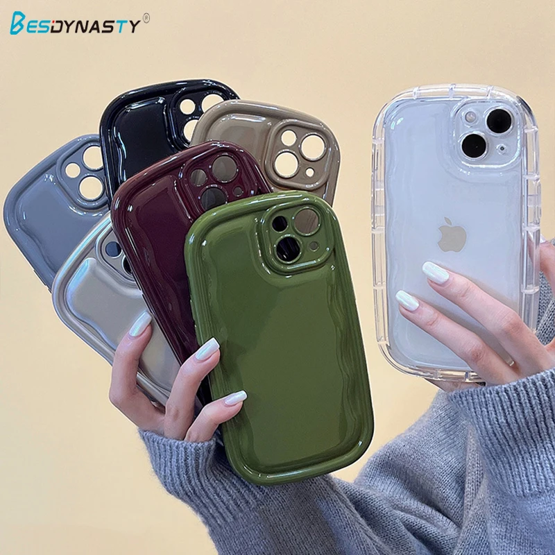 

Чехол-бампер Овальный в Корейском стиле для IPhone 14 Plus Pro Max