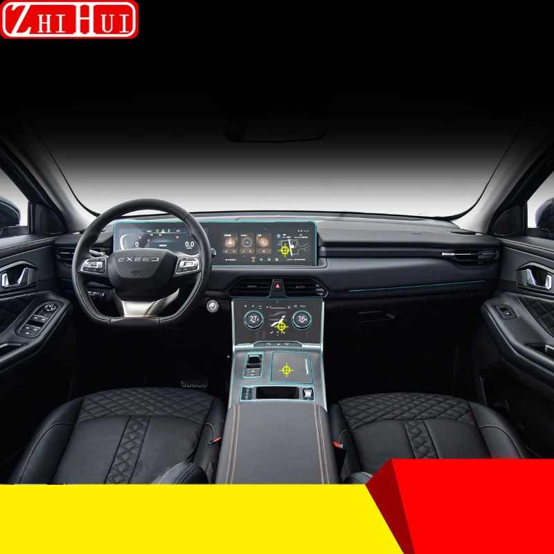 

TPU Car Interior Gear Dashboard Navigation Console Protective Film Transparent For Exeed TXL 2020-2022 Anti-scratch Accessories