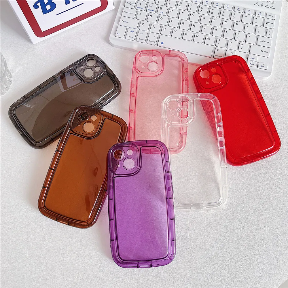 

Bright Color Clear Oval Phone Case For Samsung Galaxy F02S F12 F13 M02S M04 M10 M10S M12 M13 M22 Shockproof Soft Silicone Cover