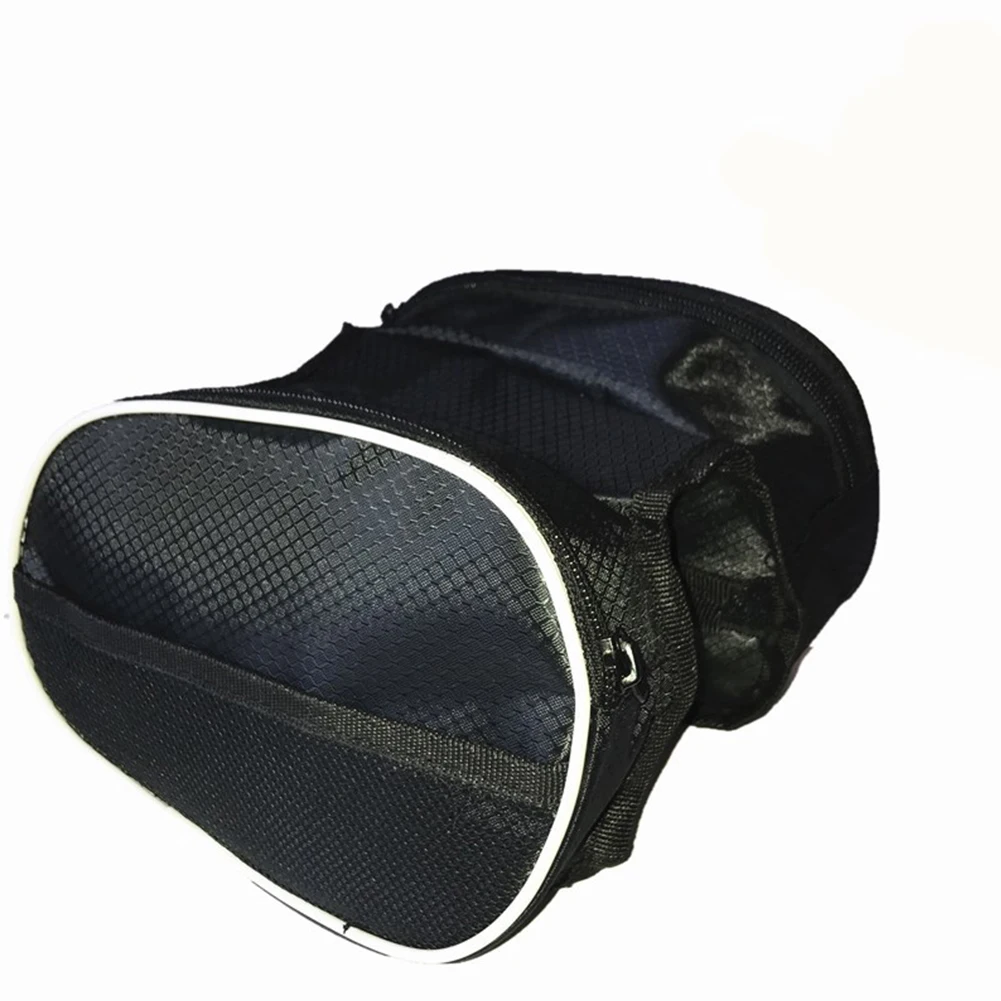 

Bag Front Beam Package 195*130*63mm Bike Black Frame Front Tube Mountain Bike Polyester Saddle Pouch Bag Durable