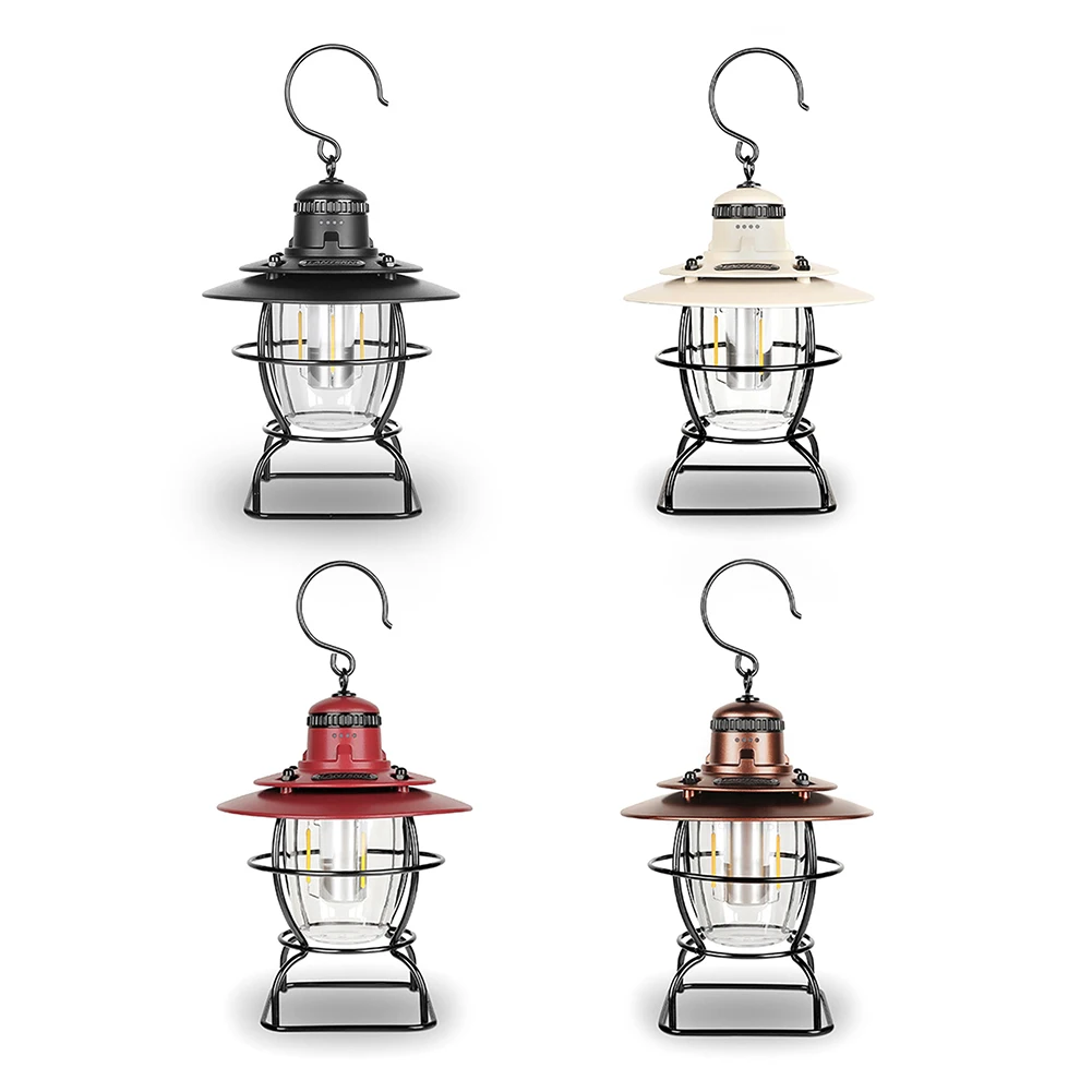 

New Portable Camping Light Waterproof Retro Lantern Stepless Dimming 2700K-6500K Rechargeable Outdoor Lights Tent Lamp