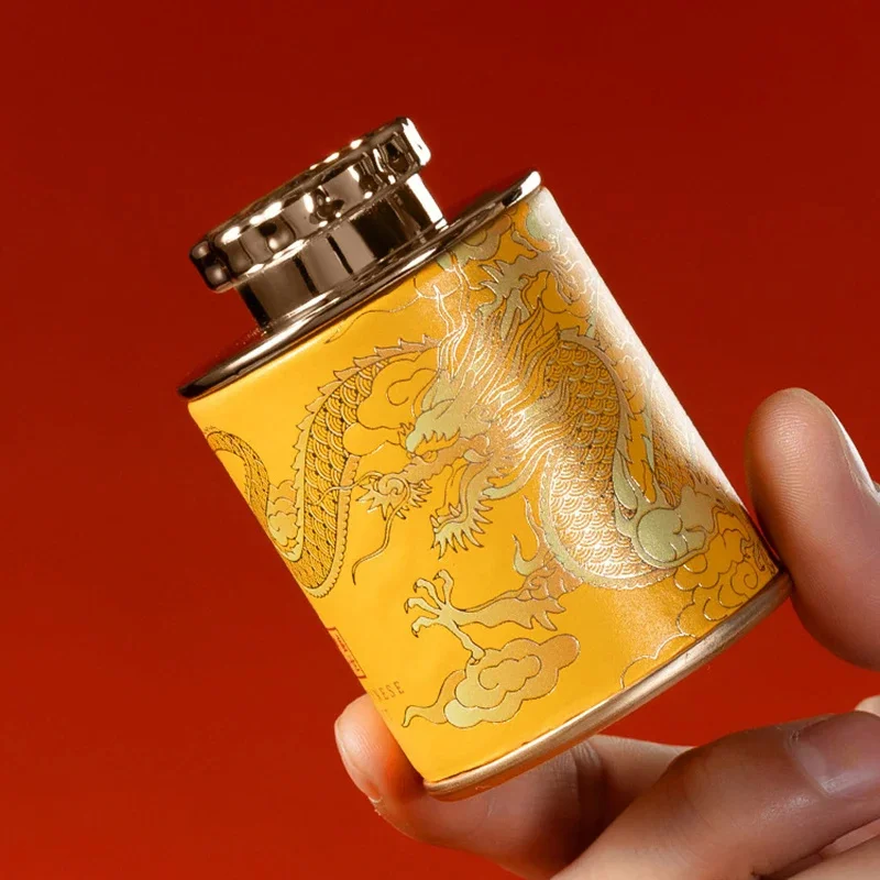 Мини-2024 Пустая Чайная Канистра С Драконом Серебряная Подкладка