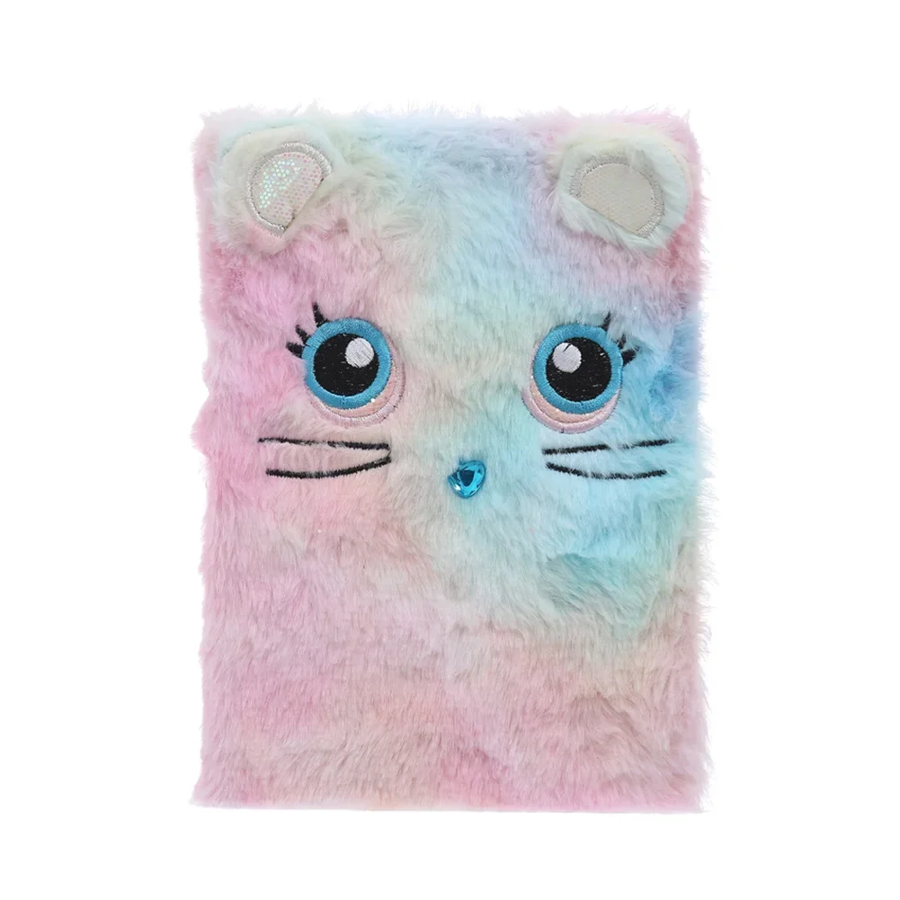 Новый пушистый дневник с рисунком кота и панды для девочек журнал блокнот