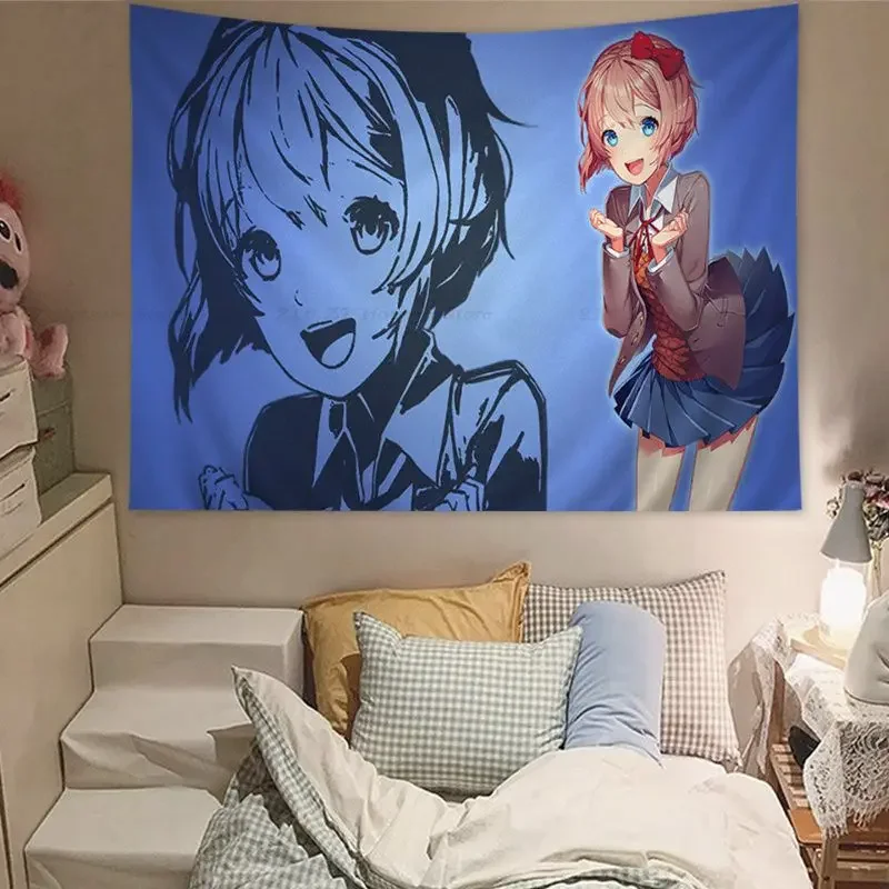 DDLC Doki настенный гобелен домашний декор хиппи предсказания дешевый Настенный