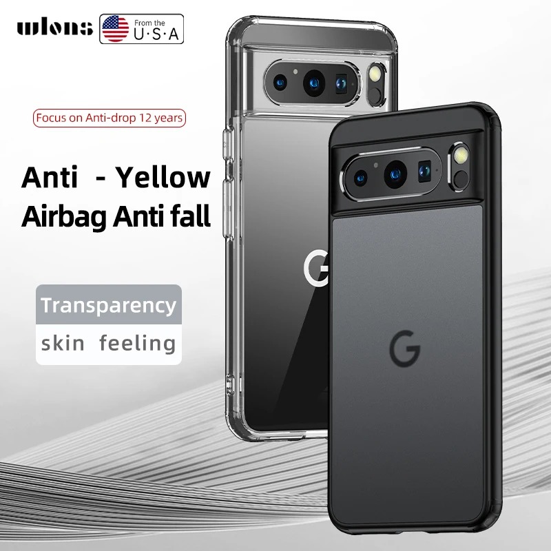 

For Google Pixel 8 Pro Case Crystal Clear Hard PC Shockproof Camera Protection Transparent Back Cover for Pixel 8 ケース