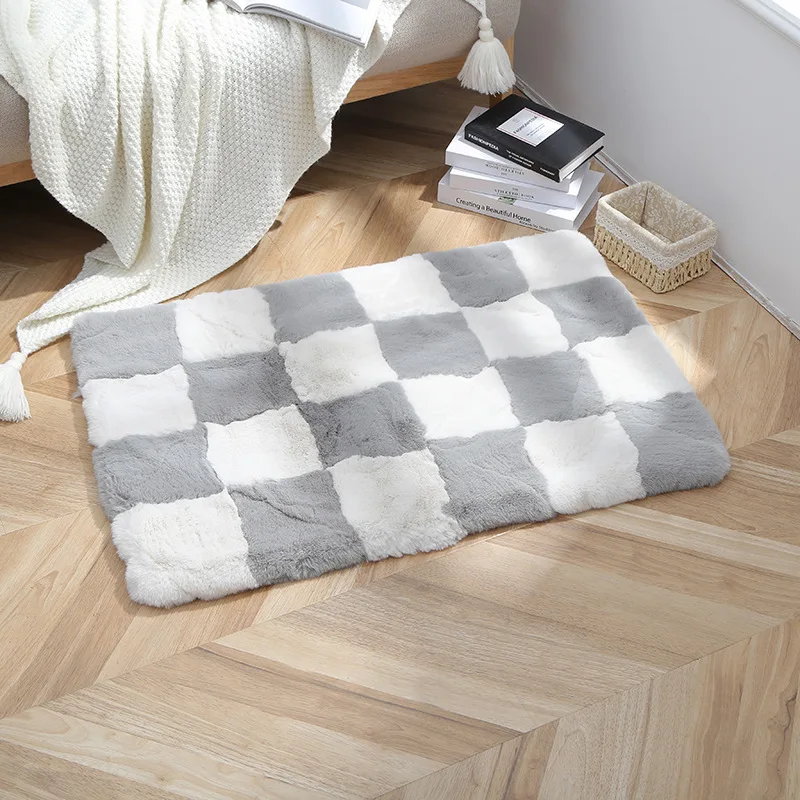 

Nordic Ins Style Door Mat Bedroom Carpet Bedside Blanket Modern Minimalist Room Floor Mat Home Entry Living Room Foot Pad