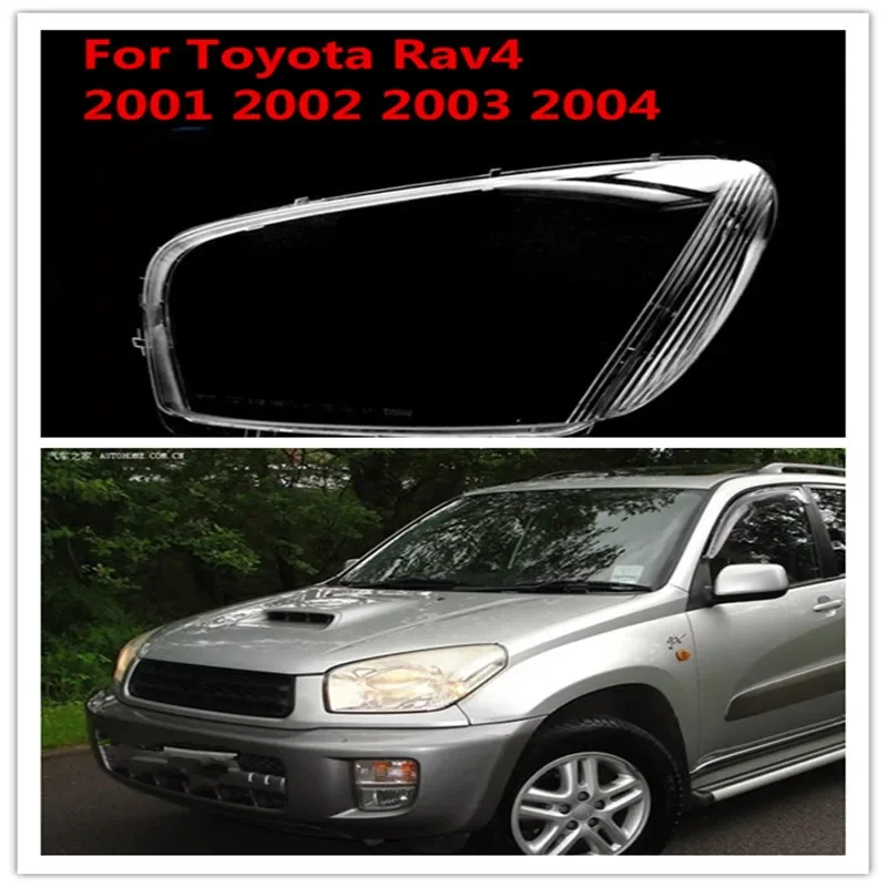 Фото HTTCY     Крышка фар автомобиля, прозрачный абажур, стекло линзы для Toyota Rav4 2001 2002 2003 2004 №2