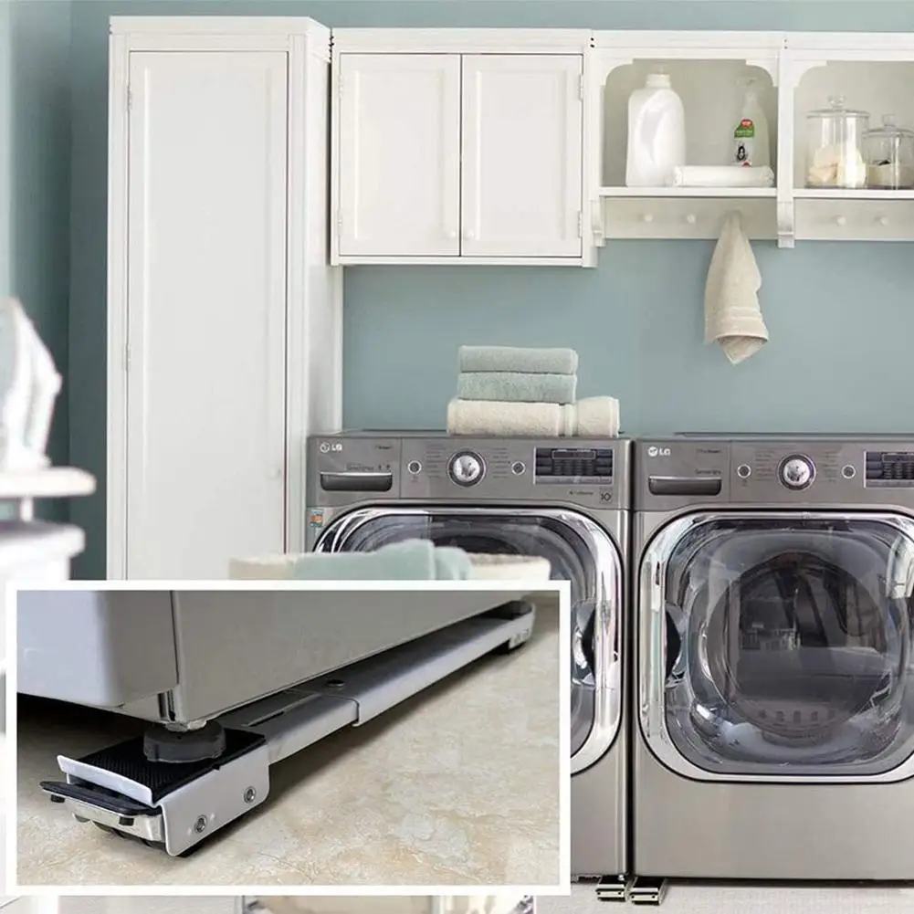 

Washing Machine Stand Movable Refrigerator Raised Base Wheel Mobile Bathroom Appliance Bracket Accessories Home Roller Kitc N3M5