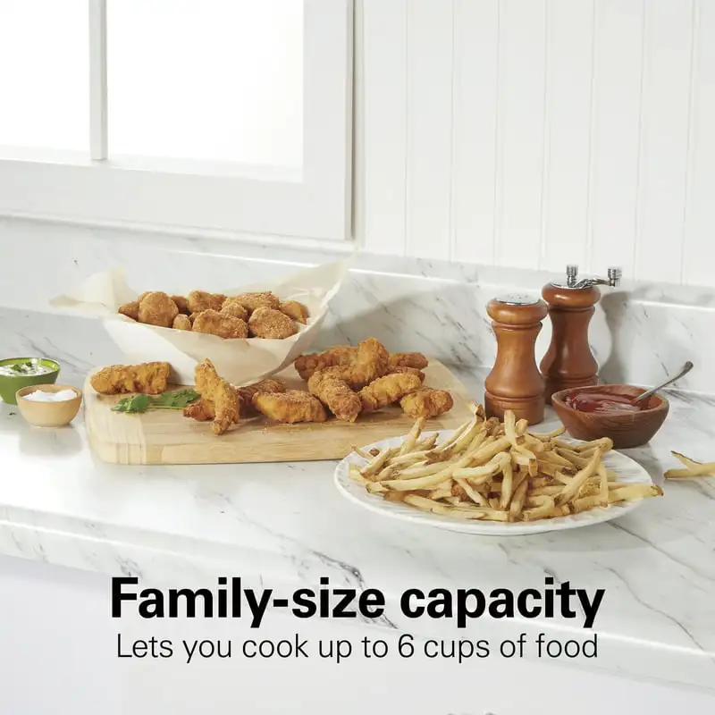 

Cup Deep Fryer, 6 Cup Food Capacity, Red, 35336