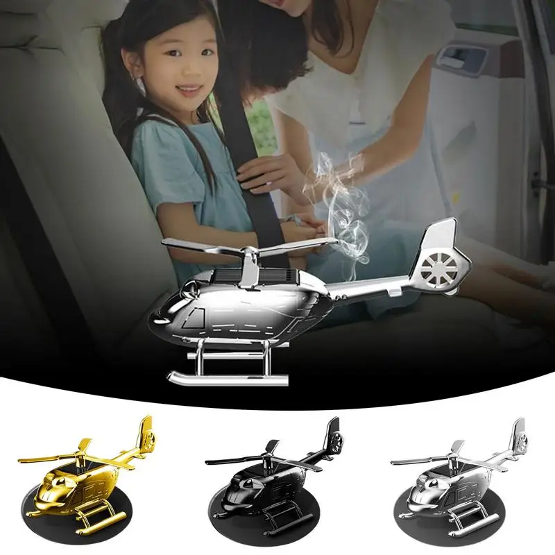 

Solar Car Helicopter Aromatherapy Modeling Decoration Air Fresheners Diffuser Propeller Rotating Perfume For Vehicles Fragrance