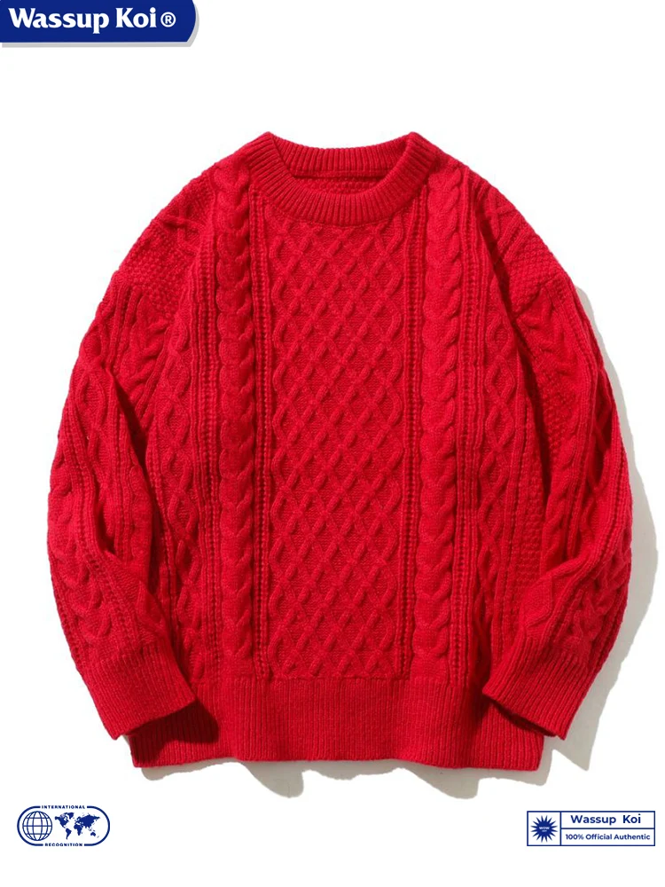 Wassup Koi Новый год судьбы Китайский красный теплый свитер для мужчин и женщин