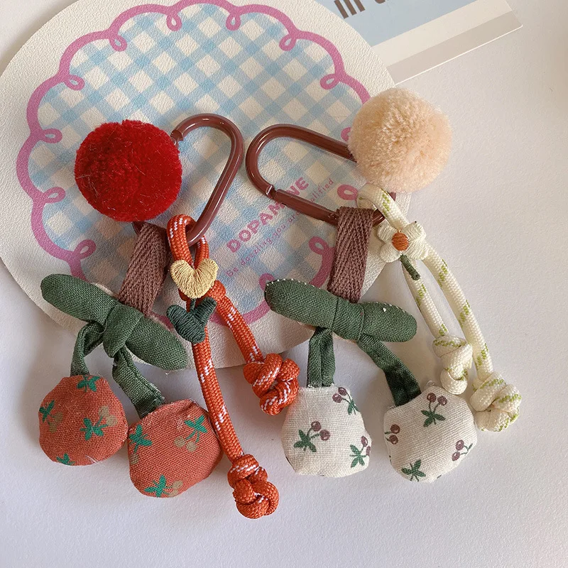 Милый брелок в виде гриба креативный ручной работы тканевые брелоки с вишней для