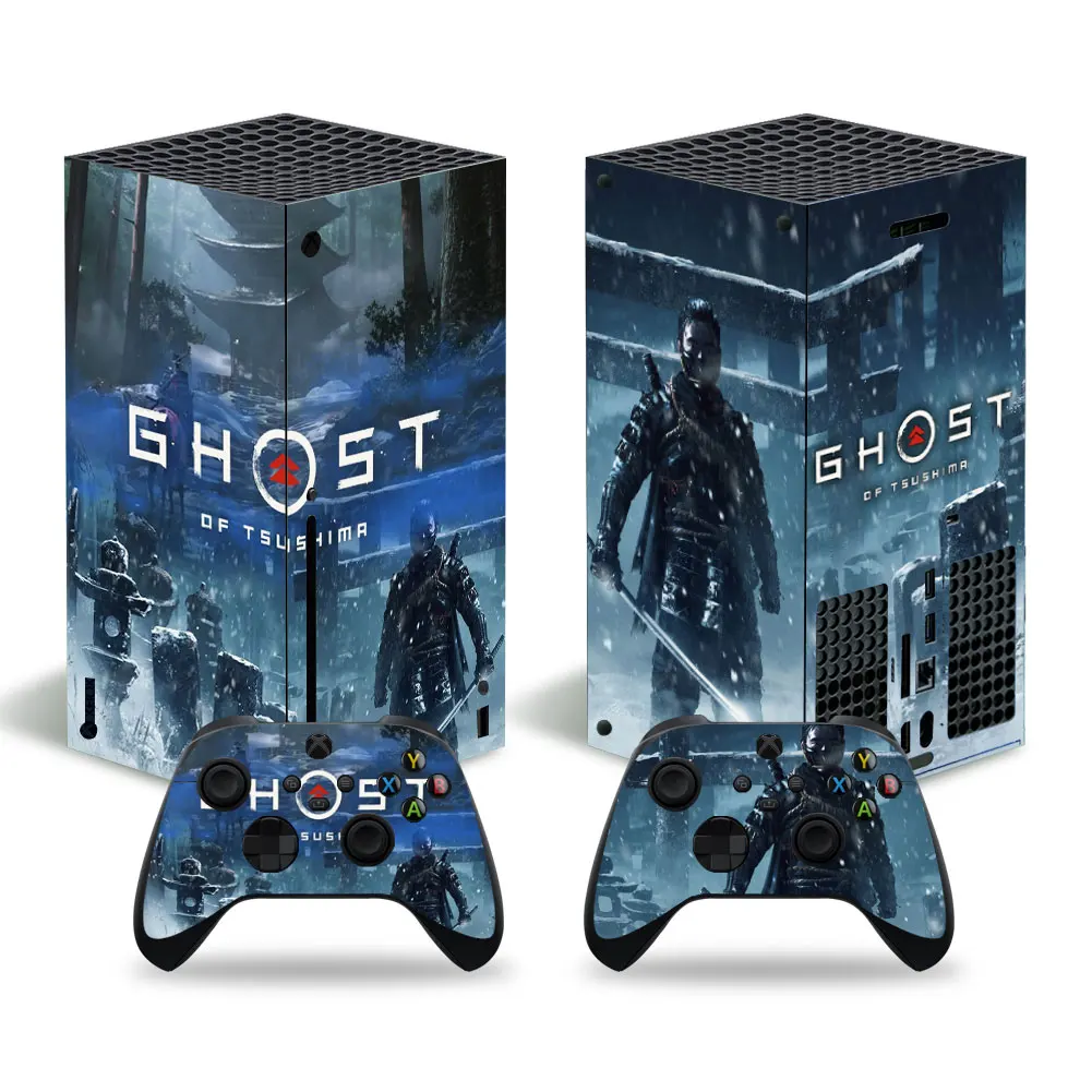 

Ghost Style Skin Sticker Decal Cover for Xbox Series X Console and 2 Controllers Xbox Series X Skin Sticker Viny